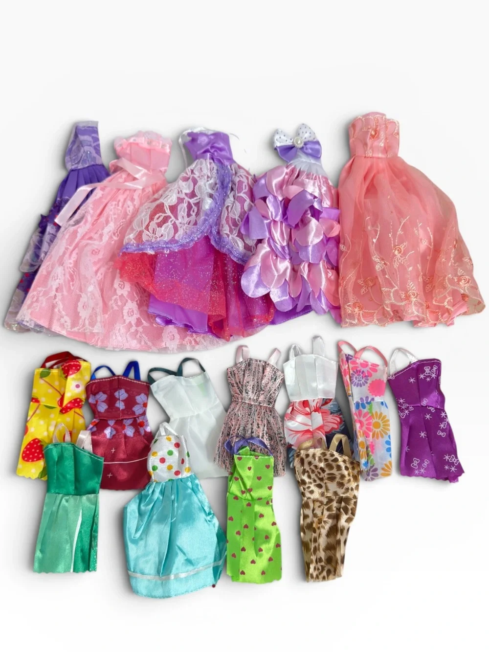 Barbie Clothes Lot 16 Dresses Gowns Fashion Outfit Bundle Doll Dresses